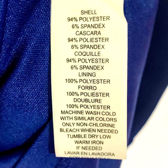 Vince Camuto Navy Floral Garden Party Sleeveless Fit & Flare Dress Back Zip - Picture 8 of 10